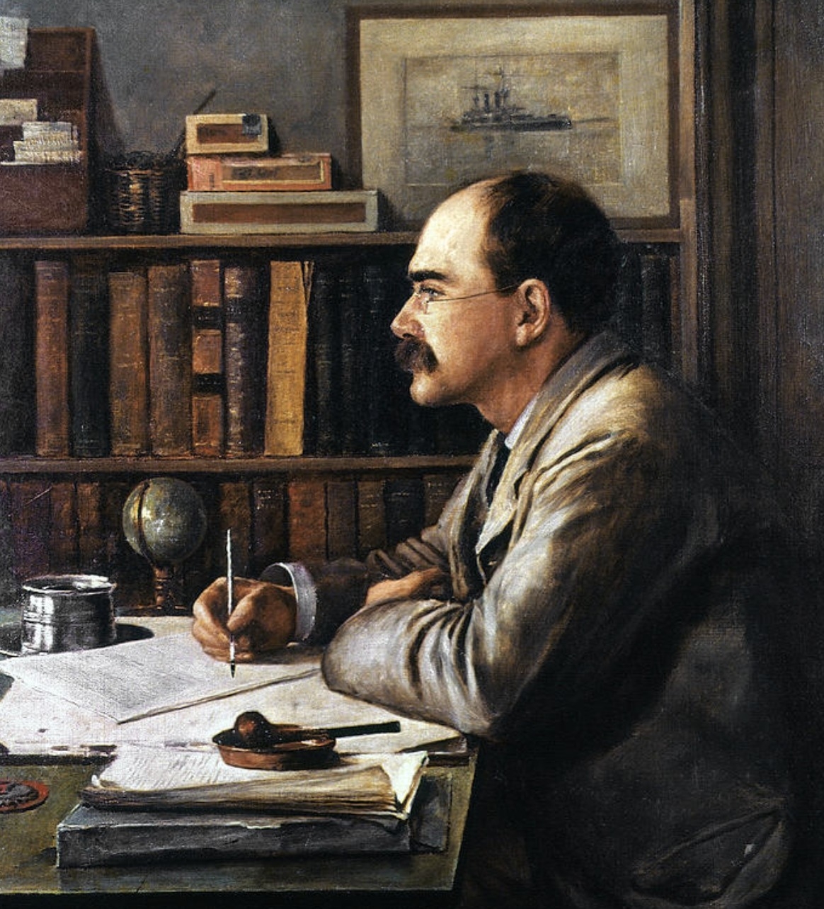 Портрет ин. Редьярд Киплинг портрет. Rudyard Kipling.